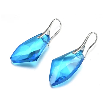 

CH-843 New Fashion Personality Blue women Crystal Long Earrings Jewelry for Woman Free shipping