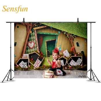 

LEVOO Photo Backdrop Fantasy Fairy Wonderland Magic Door Tree Baby Photography Background Photophone Photo Booth Photo Studio