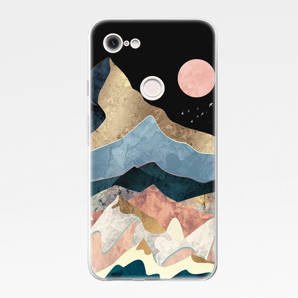 Painting Landscape Coque for Google Pixel 5 4 4a 3 3a 2 XL Soft TPU Silicone Phone Cases For Pixel 6 Pro 4XL 3XL 2XL Cover Funda