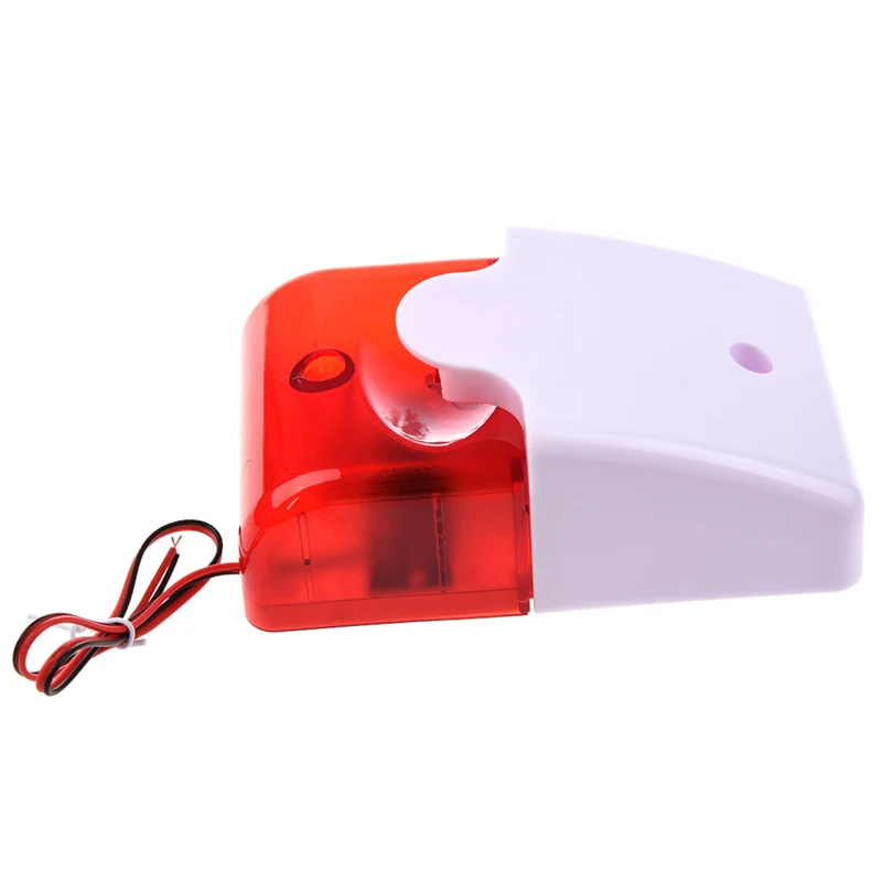 

12V Wired Sound Alarm Strobe Flashing Light Siren Home Security System