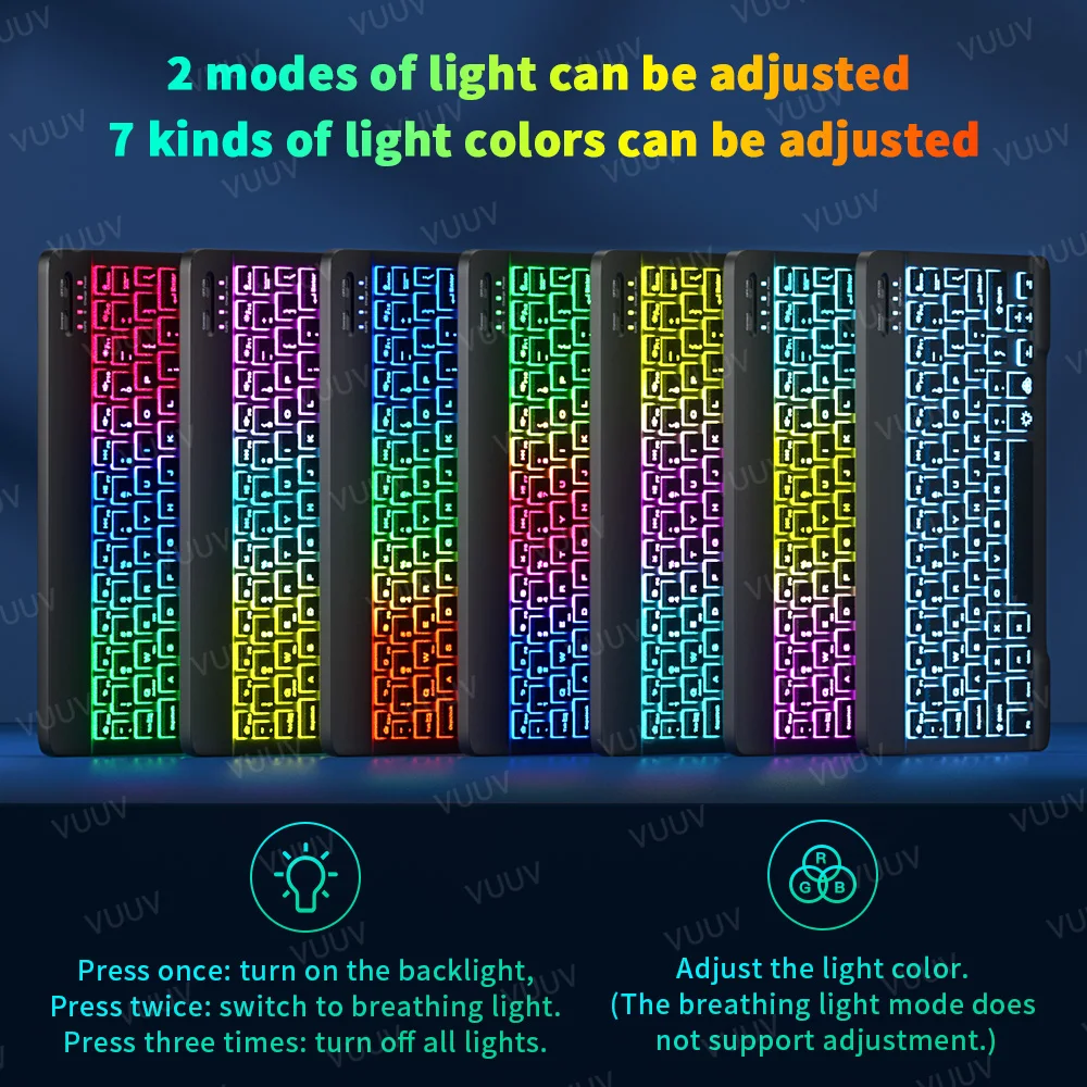 Rainbow Keyboard Mouse For iPad Pro 11 Case With Pencil Holder For iPad Air 2 4 6th 10.2 7th 8th 9th Generation Case