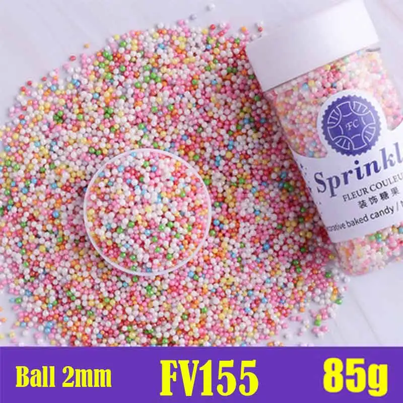 Яркие шарики для выпечки 85 г 2 мм съедобные посыпания торта сахара макаронов