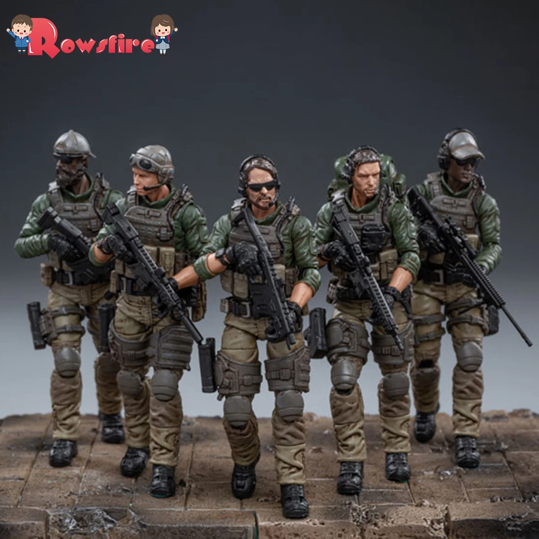 

5Pcs 10.5cm 1/18 3D DIY Removable Soldier Model United States Marine Corps Reconnaissance Member Model