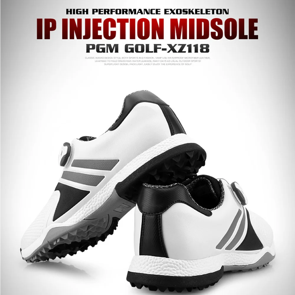 PGM обувь для гольфа мужская Водонепроницаемая дышащая спортивная обувь с вращающейся пряжкой Для Гольфа летние кроссовки XZ118
