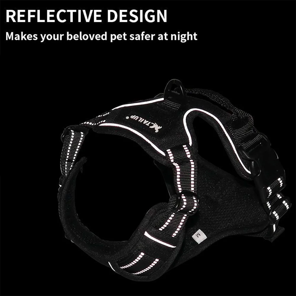 Tanie Szelki odblaskowe Tailup produkty dla zwierzaka domowego na każdą pogodę usługi koty dla psów wyściełana regulowana prowadnica bezpieczeństwa dla dużych psów średnich
