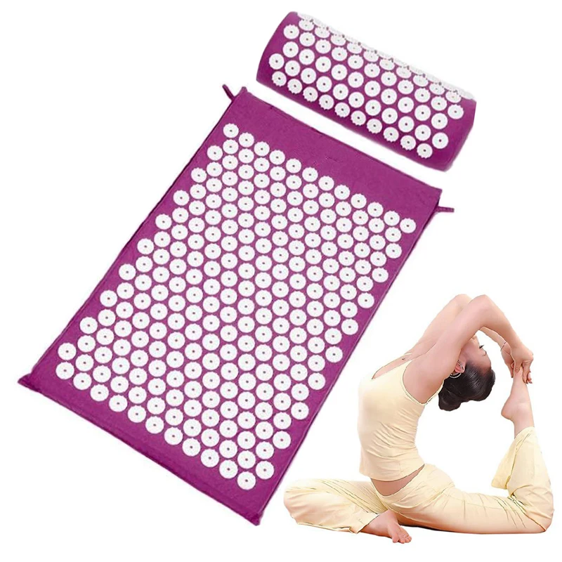 Коврик для иглоукалывания, массажер, подушка для снятия боли в спине, шип, коврик для иглоукалывания, коврик для йоги, массажный и релаксационный набор