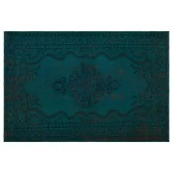 

Handmade Turquoise Vintage Overdyed Turkish Area Rug 183x271 Cm-6'0''X8'11''