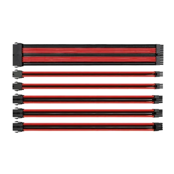 

For Power Supply 18AWG Male To Female Wires Basic Converter Connectors 24P 8P 6P PC Computer Sleeved Chassis Extension Cable Kit