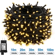 

24V Christmas Fairy String Lights 100M 50M 30M 10M LED Outdoor Patio Garland Light for Wedding Birthday Holiday Home Party Decor