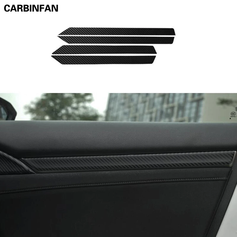 Аксессуары для стайлинга автомобилей углеродного волокна наклейка боковая Автомобильная юбка Стикеры автомобилей 4 шт./компл. для Honda Civic 10th