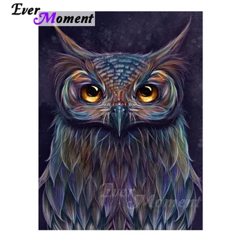

Ever Moment Diamond Painting Owl Full Square Resin Drills Diamond Embroidery Mosaic Hobbies Handicrafts Home Decor Gift 4Y321