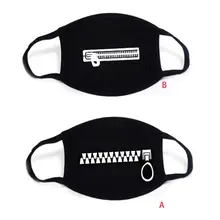 Унисекс мультфильм Аниме хлопок Маска Молния Зубы печати против пыли ушной петли респиратор