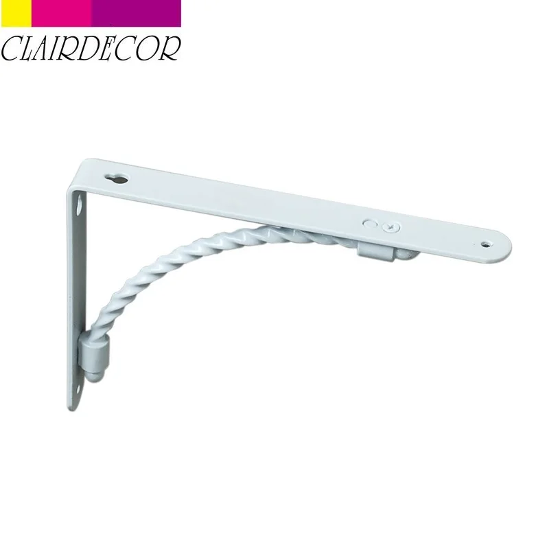 

2pcs Shelf Bracket Arch Twist Decorative Shelf Bracket Right Angle Bracket for Commodity Furniture Fittings Hardware