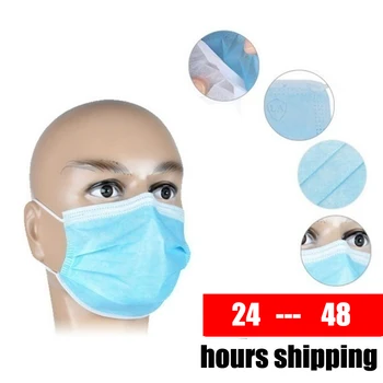 

1000 Pcs Disposable Face Masks Thick 3-Layer Masks with Earloops for Salon Home Use Comfortable Mask