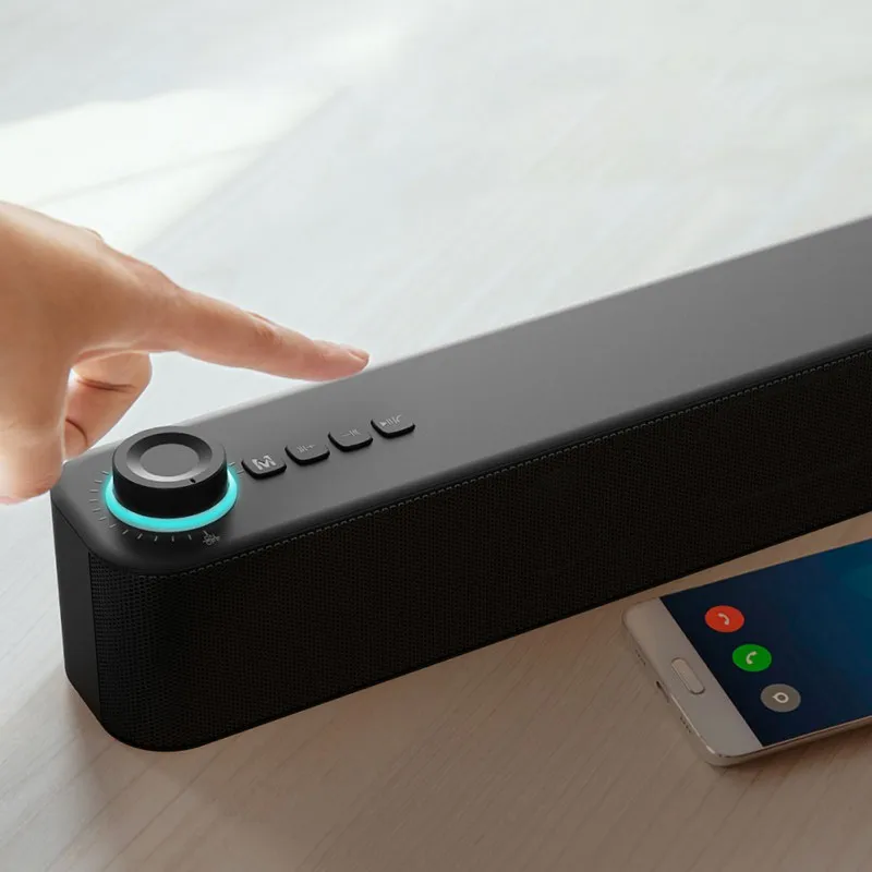 Портативный Bluetooth 5,0 звуковая панель беспроводной динамик FM радио Мощный сабвуфер высокое качество