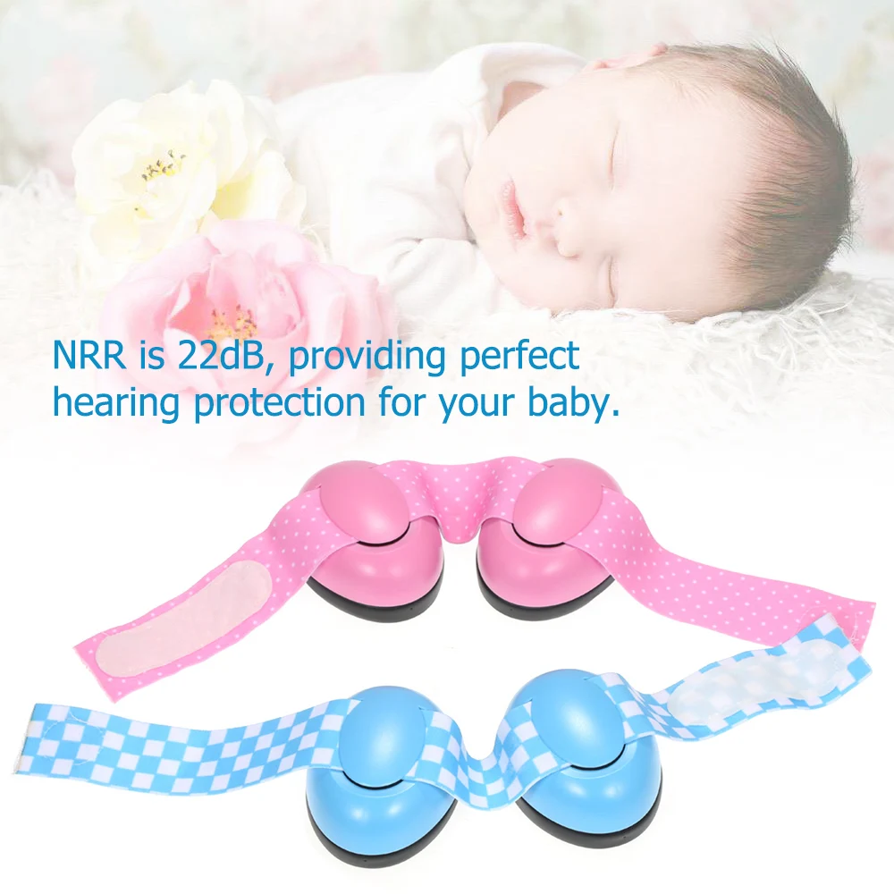 Toddler Elastic Band Newborn Baby Soundproof Earmuffs Hearing Protection Headset Anti-Noise Sleeping Industry Shooting Ear Muffs