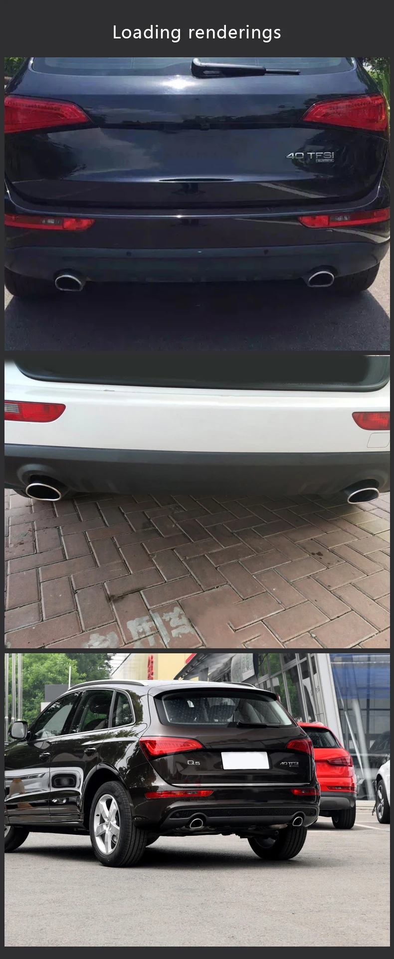 Car exhaust pipe is suitable for Audi Q5 Volvo V70 Mazda 3 Honda Accord stainless steel silencer tail throat accessories