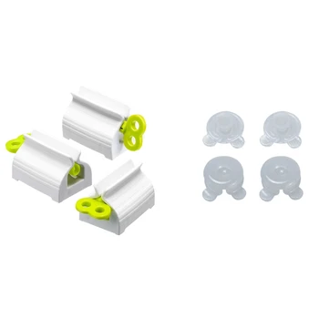 

4 Pcs Blankets Quilt Clip Fixer Durable Plastic Sheet Donuts Holders with 3 PCS Roll Tube Toothpaste Squeezer