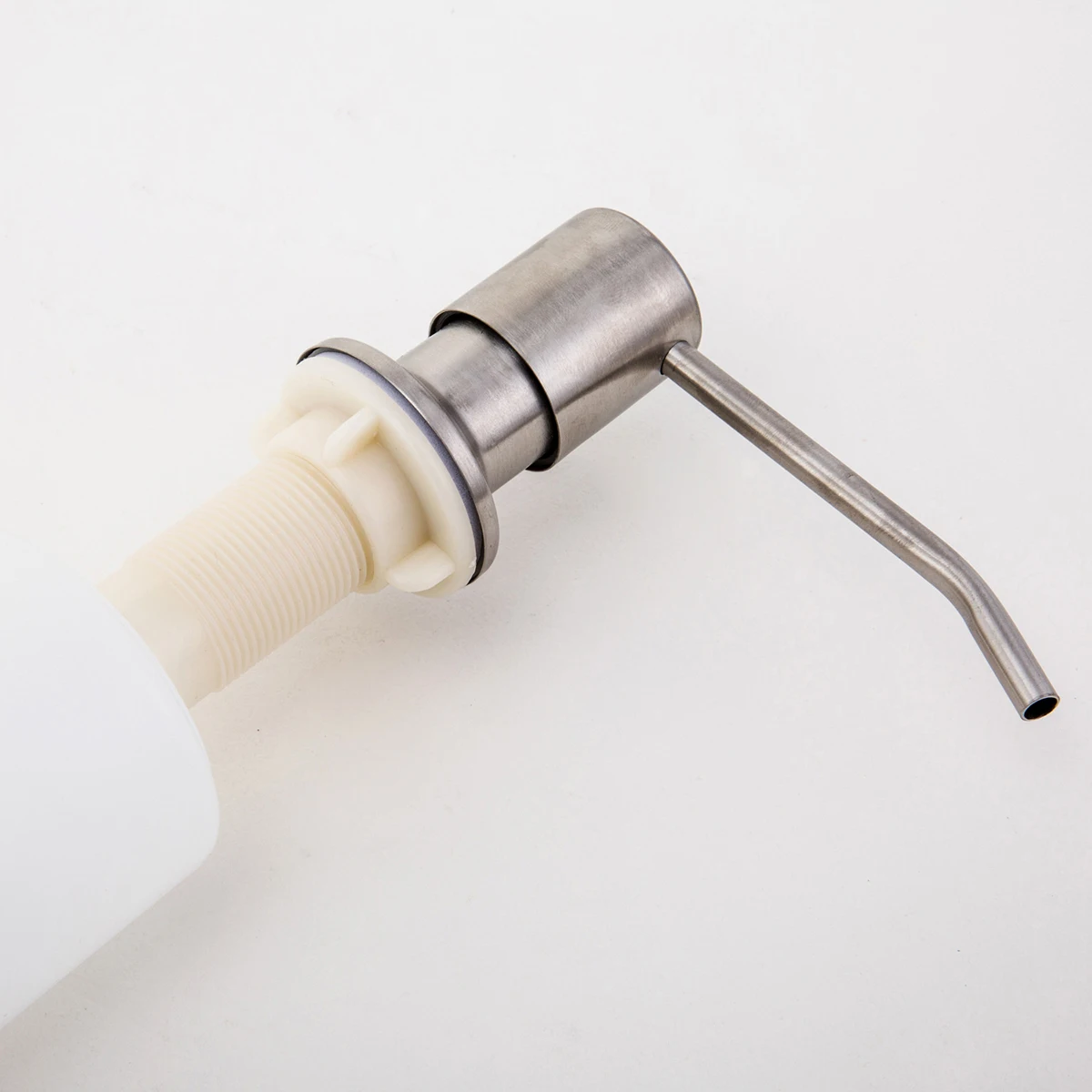 Kitchen Sink Soap Dispenser Deck Mounted Soap Dispenser Plastic & stainless steel Brushed Nickel