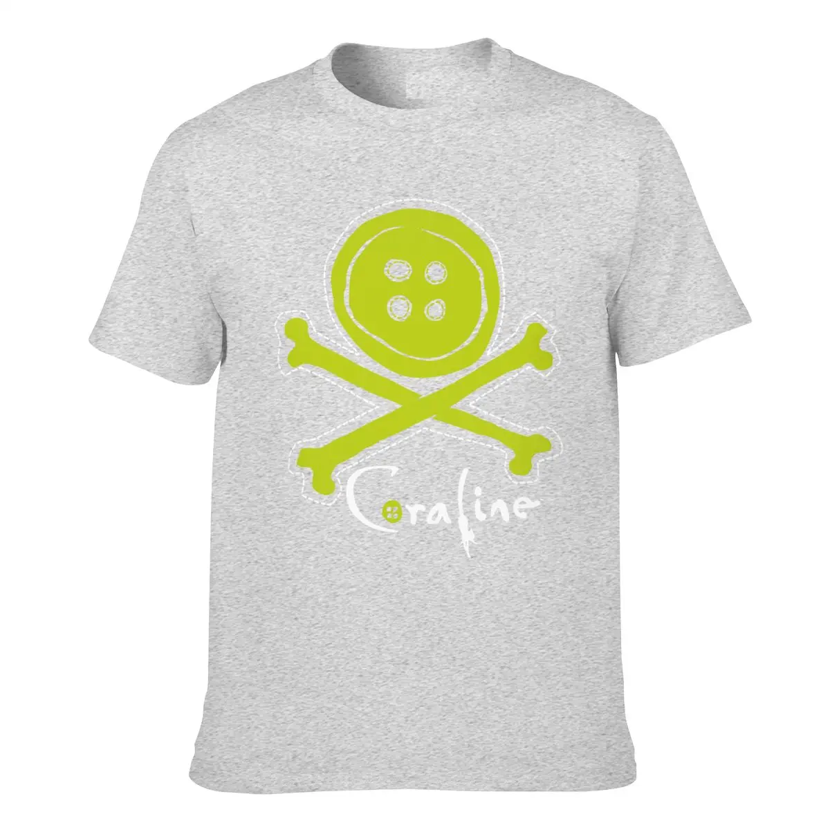 

Coraline Cross Bones Other Side Girls Juniors Black T Shirt New Summer O Neck Tops Tee Shirt