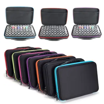

60 Slot Diamond Painting Storage Case Tool Diamond Painting Bag With Mesh Compartment And 60 Plastic Bottles