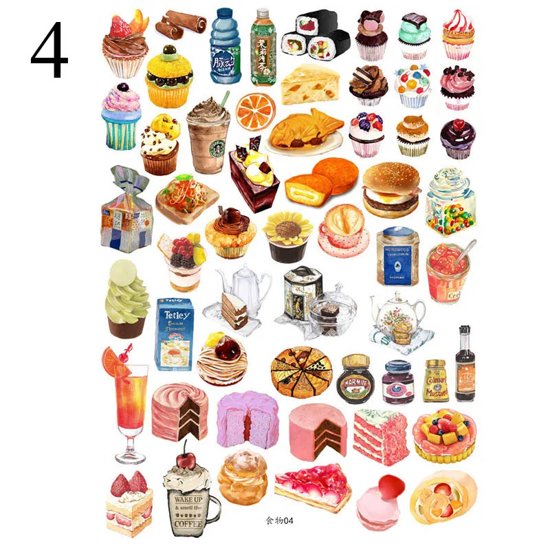 4 1 лист милый напиток стикер для канцелярских товаров Kawaii Foods Декор стикер пуля журнал стикер для детей Diy Скрапбукинг дневник альбом - Цвет: 4