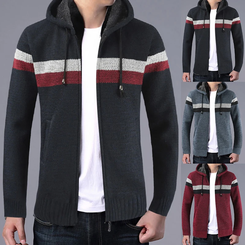 2019 Men's Winter Coat Casual Hoodies Male Hooded Jackets Clothing Men Autumn Long Sleeve Sweatshirt Outwear Tops 2019 Men's Winter Coat Casual Hoodies Male Hooded Jackets Clothing Men Autumn Long Sleeve Sweatshirt Outwear Tops