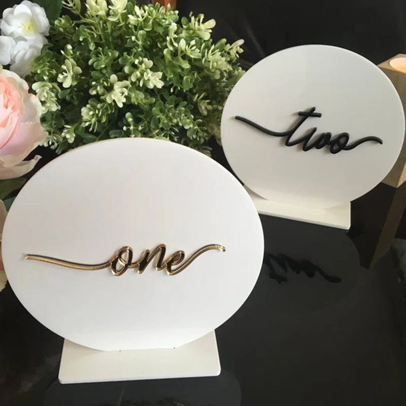 Gold Mirror Table Numbers Wedding Table Decor Acrylic Sliver Numbers Events Freestanding Go acrylic party decorations