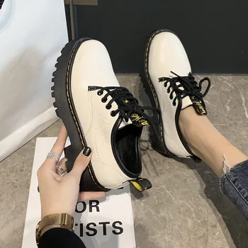 

Waterproof Women Brogues Oxford Shoes Female Sneakers Platform Casual Shoes Lace Up Leather Brogues Zapatos Mujer Plus Size 40