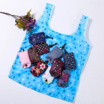 

1Pc Waterproof Folding Shopping Bag Eco Foldable Reusable Shoulder Handbag