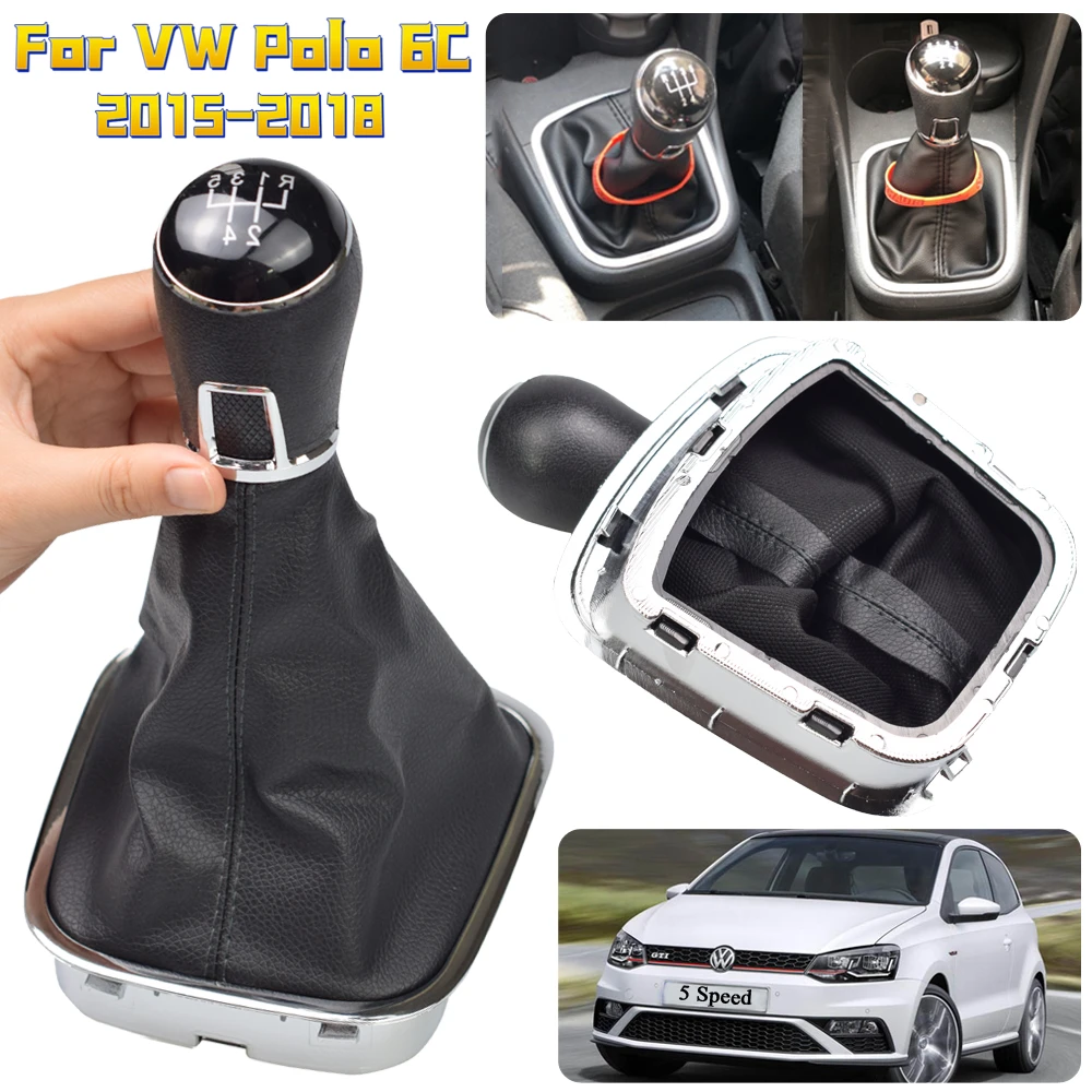 Mechanic Award Quagmire For VW Volkswagen Polo 6C 2015 2016 2017 2018 5 Speed Gear Gear Lever Stick  Shift Knob With Leather Boot Car Styling|Gear Shift Knob| - AliExpress