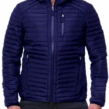 Новая стильная мужская одежда на осень и зиму, однотонная хлопковая стеганая одежда на молнии с капюшоном и хлопковой подкладкой