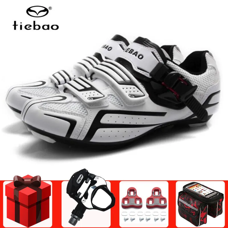 add all Tiebao pro, обувь для велоспорта, дорожные белые мужские кроссовки для женщин, набор педалей, самоблокирующиеся, обувь для езды на велосипеде, спортивная обувь суперзвезды - Цвет: add all