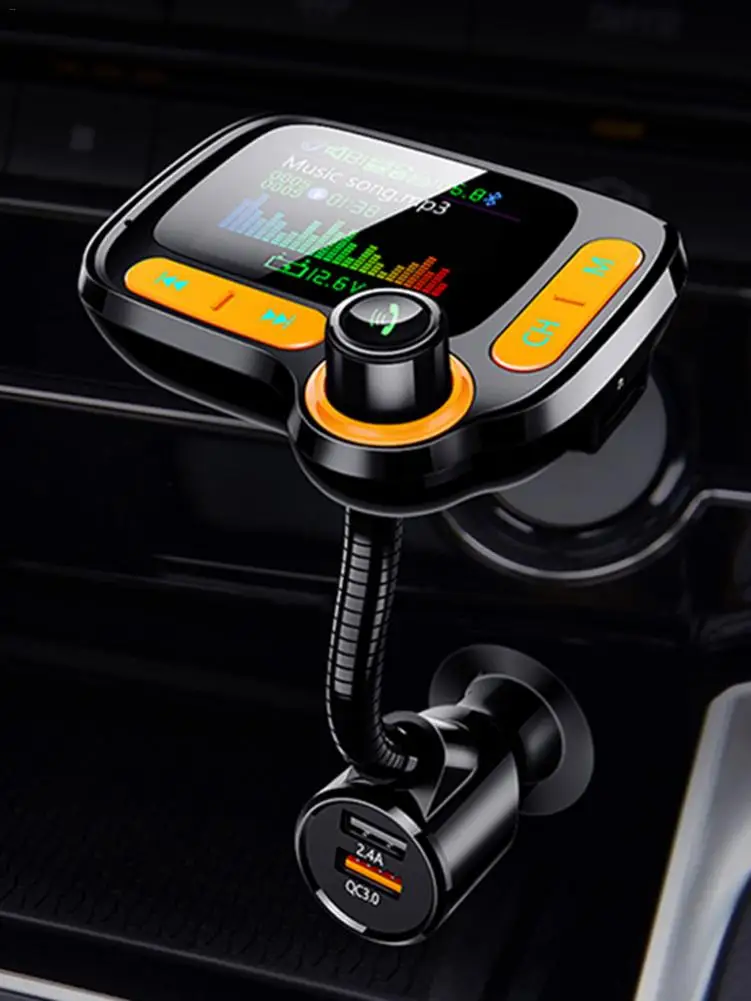 Автомобильный mp3 плеер Bluetooth 5,0 автомобильный комплект громкой связи fm-передатчик QC3.0 USB быстрое зарядное устройство TF AUX аудио приемник прикуриватель