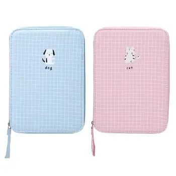 

Creative Canvas Storage Bag Simple Cosmetic Pencil Bag Large Capacity Student Office Stationery Double Layer Storage Tool