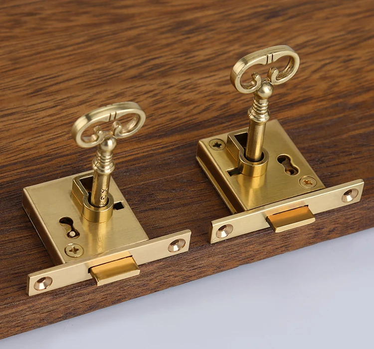 

Ретро европейские антикварные латунные замки для шкафа, шкафа, скрытого шкафа, двери шкафа, мебельные замки, латунный Цвет