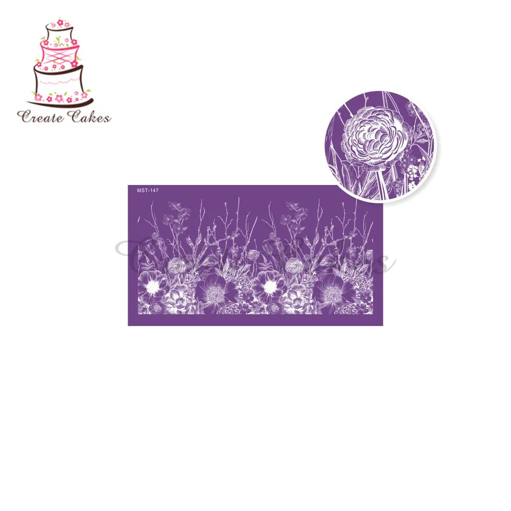 Günstige Alles Wächst Kuchen Schablone Blume Spitze Mesh Schablonen Für Hochzeit Kuchen Grenze Schablonen Fondant Form Kuchen Dekorieren Werkzeuge