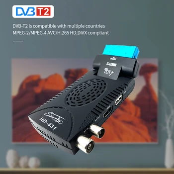 

FTA DVB-T2 HEVC 265 Digital TV Receiver H.265 TV Tuner Receptor DVB T2 TDT Full HD Receiver TV Scart Set Top Box DVBT2 VHF UHF