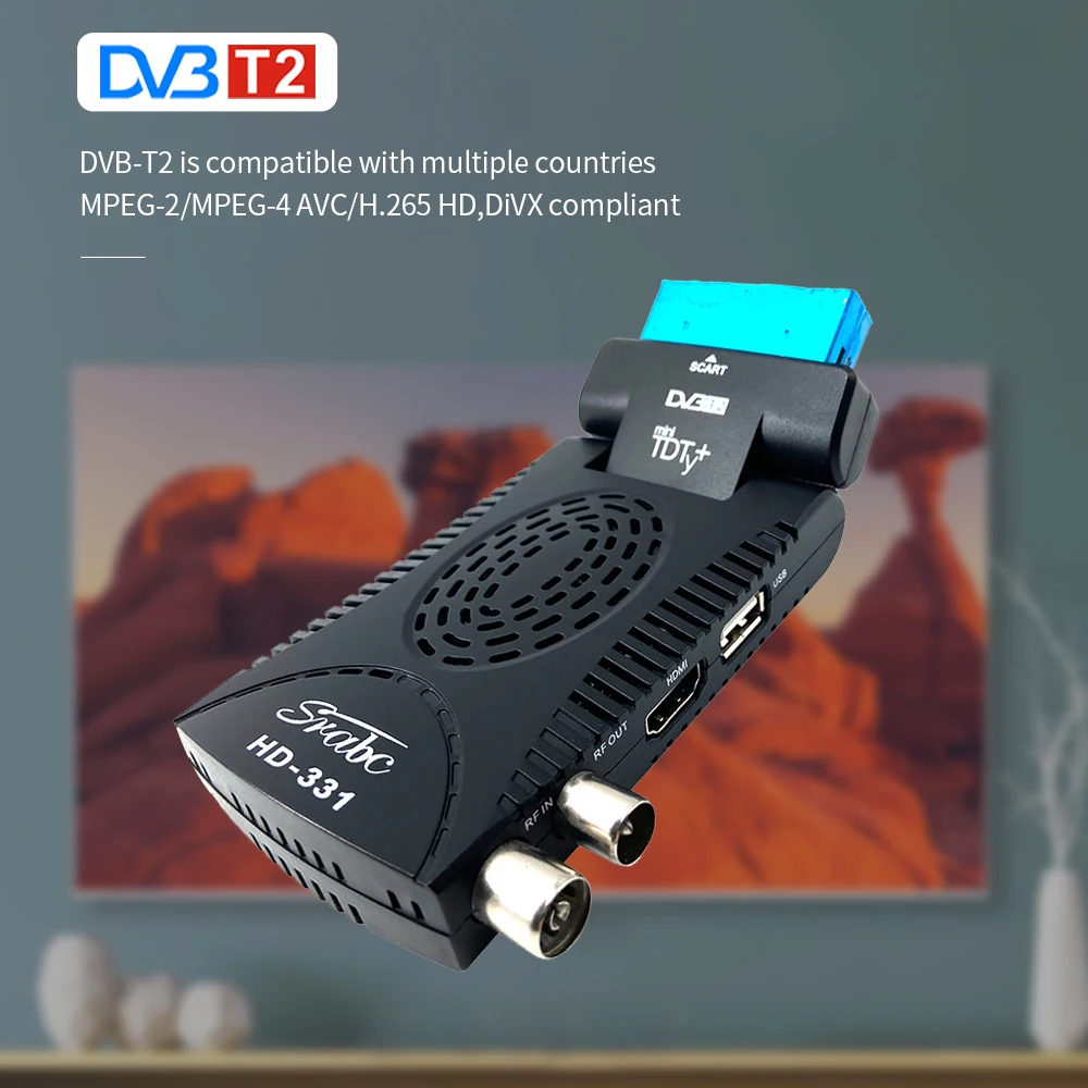 FTA DVB T2 HEVC 265 цифровой ТВ приемник H.265 тюнер TDT ресивер Full HD Scart Декодер каналов