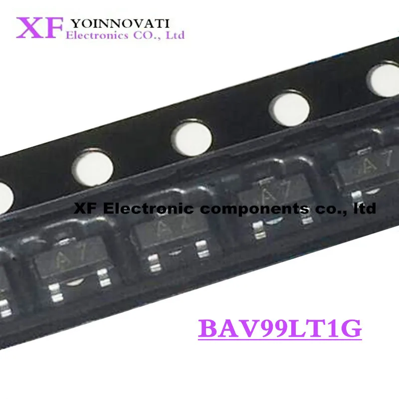 100 шт. BAV99 BAV99LT1G BAV99LT BAV99L SOT23 Мощность выключатель Универсальный диод 70V 200mA A7 IC новый