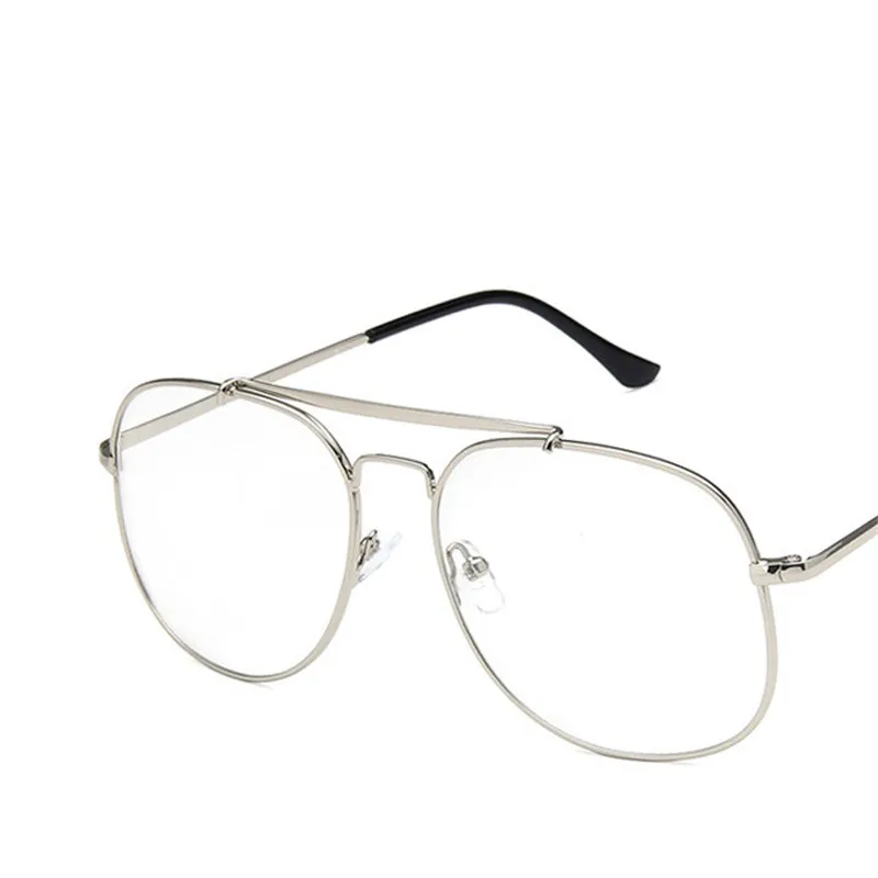 RBROVO New Arrival Metal Classic Sunglasses Men Vintage Luxury Eyeglasses Mirror Retro Oculos De Sol Feminino UV400 - Цвет линз: Silver-T