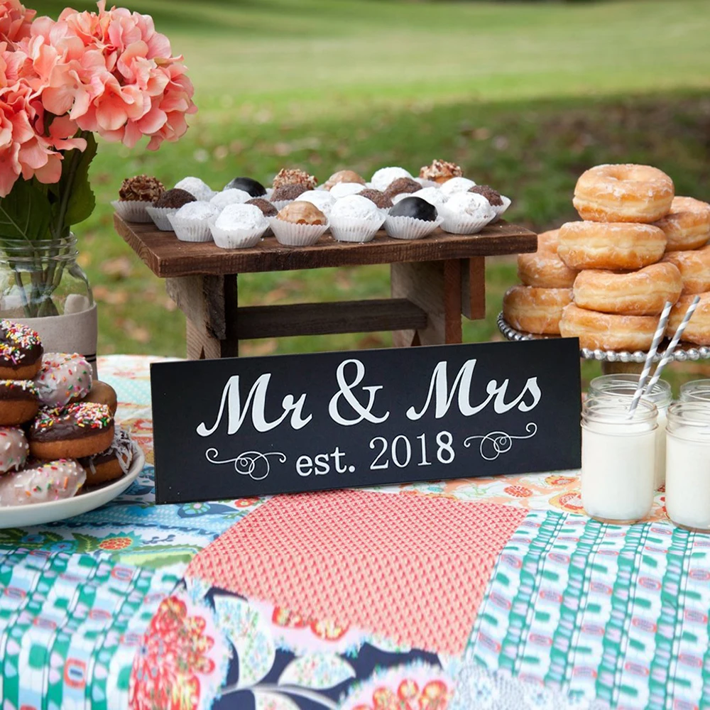 Г. Знак Mr and Mrs дерево милое украшение для стола стены для свадьбы юбилей фото реквизит для свадебных фотографий вечерние баннер
