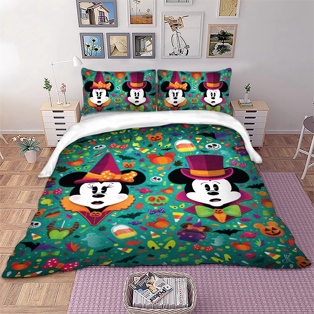 Mickey Minnie Halloween Bedding Set 