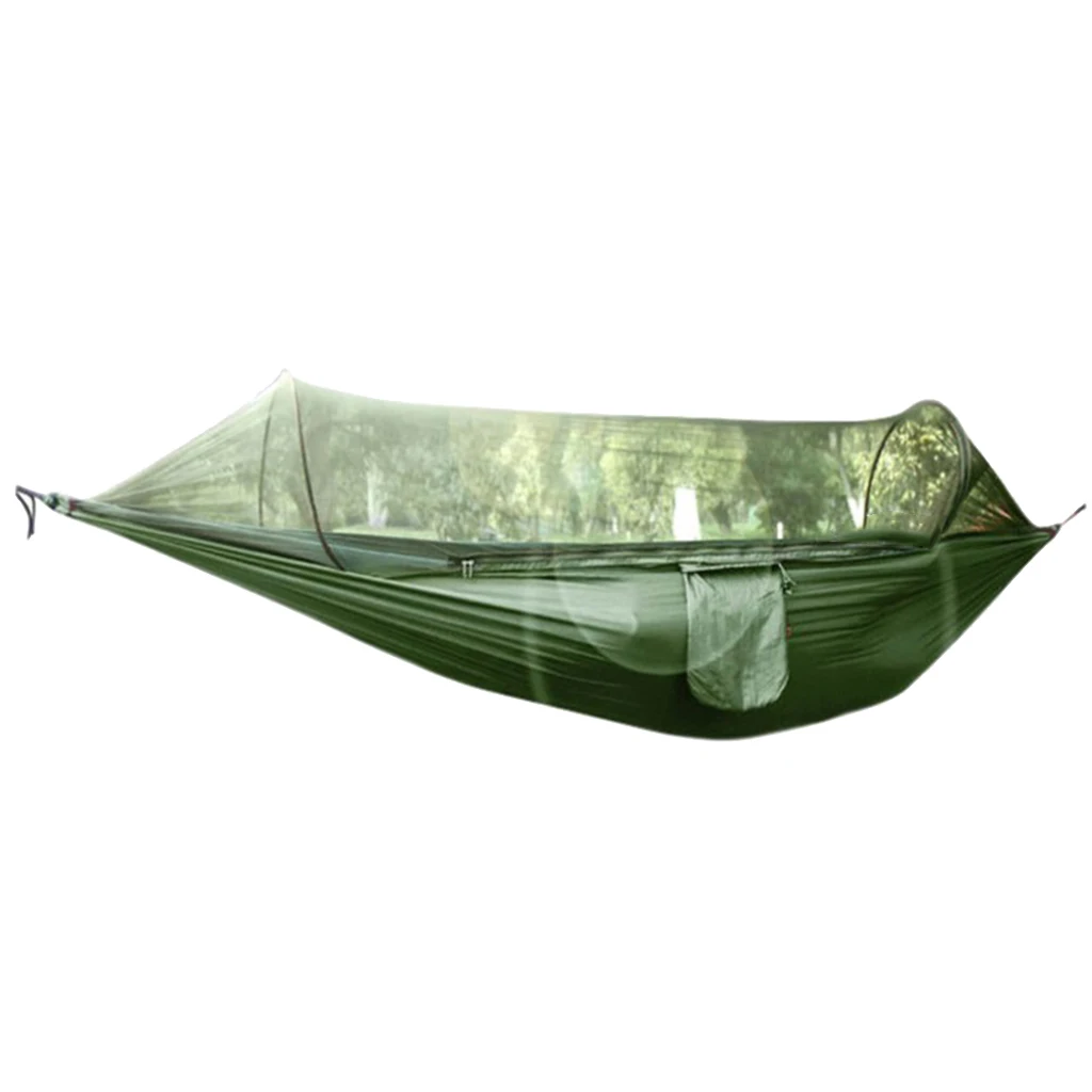Army Green Открытый Кемпинг Москитная сетка Сверхлегкий портативный гамак палатка кресло подвесная кровать качели для путешествий пикника альпинизма - Цвет: Army Green