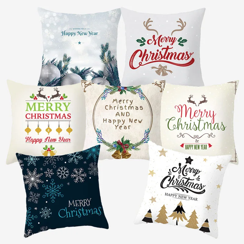 Рождественский венок олень наволочка из полиэстера для подушки декоративные