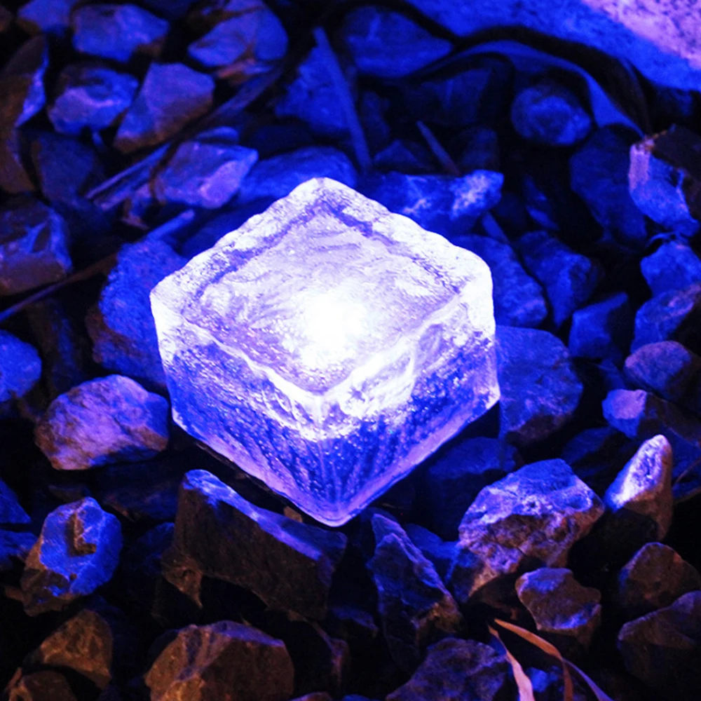 

Solar Ice Brick Outdoor Courtyard Household Waterproof Villa Garden Lawn Underground Lamp Balcony Terrace Decoration Lights
