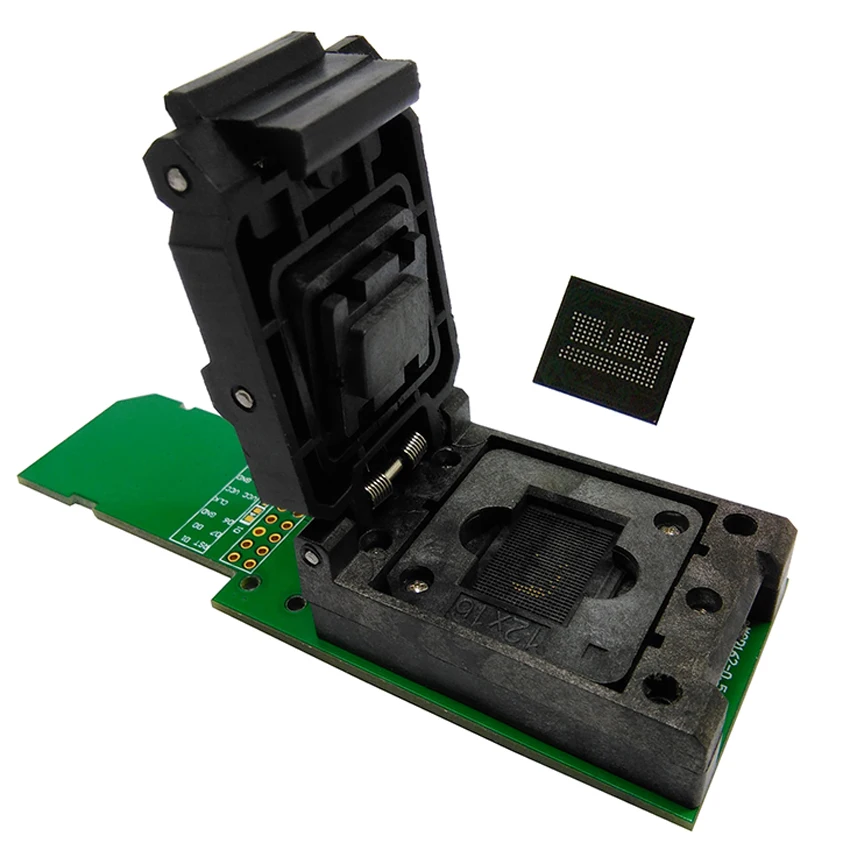 

eMCP162 eMCP162 clamshell Test socket BGA162 BGA186 data recovery programer adapter with 12*16 mm for emcp phone repair tools