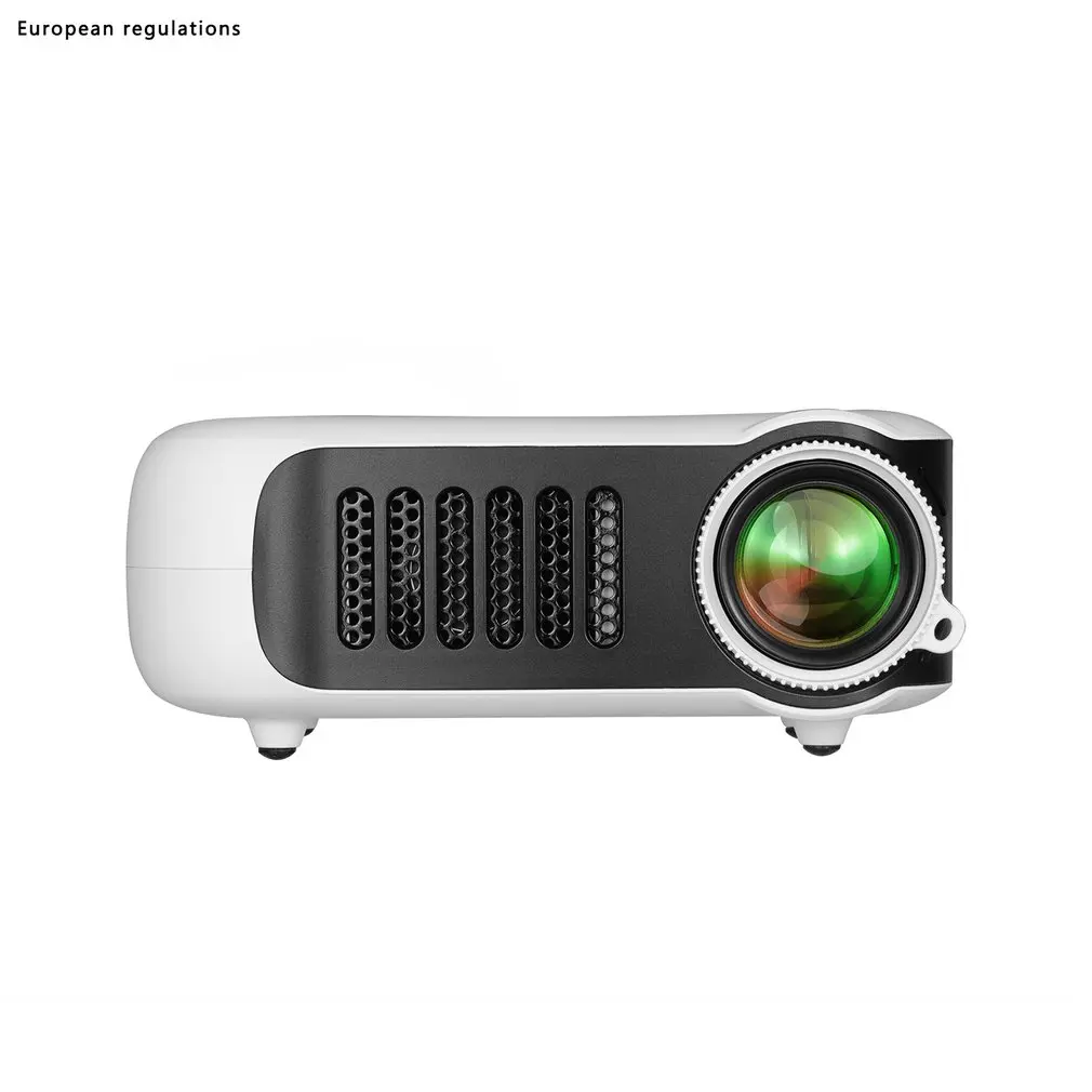 

A2000 Mini Portable Projector 800 lumen Supports HD LCD 580 Ampere Hours Lamp Life Home Theater Video Projector White Black