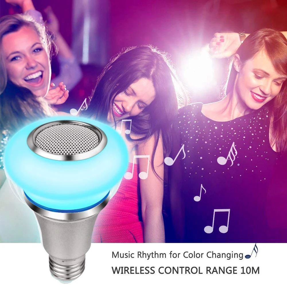 New Wireless Bluetooth Smart Bulb LED RGB Magic Lamp E27 Light Bulb Smart Home Lighting Lamp with speaker APP Remote Control