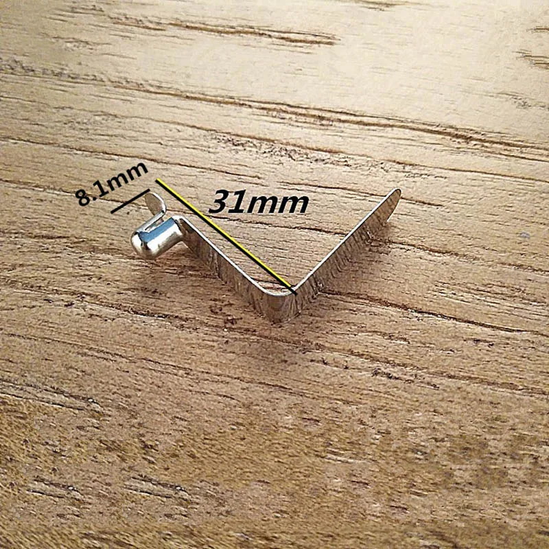 

50PCS Wholesale Stainless Steel V Shape Lock Push Button Spring Clip,6mm Button Diameter *8.1mm Height ,8.3mm width *31cm Length
